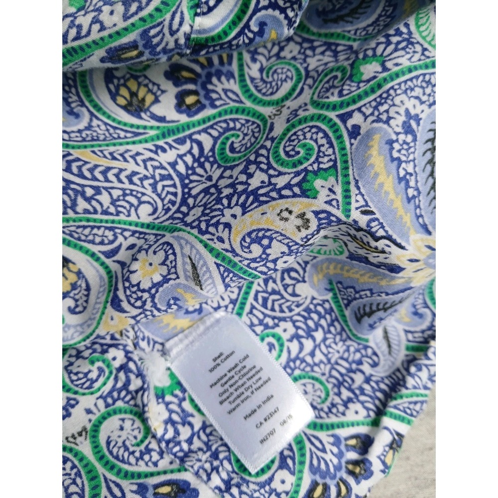 Talbots Top 2x Pintucked Cotton Boho Bohemian Beach Resort Everyday Casual - Picture 8 of 12